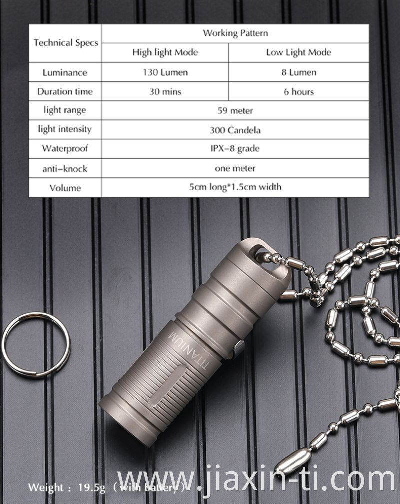 titanium flashlight 